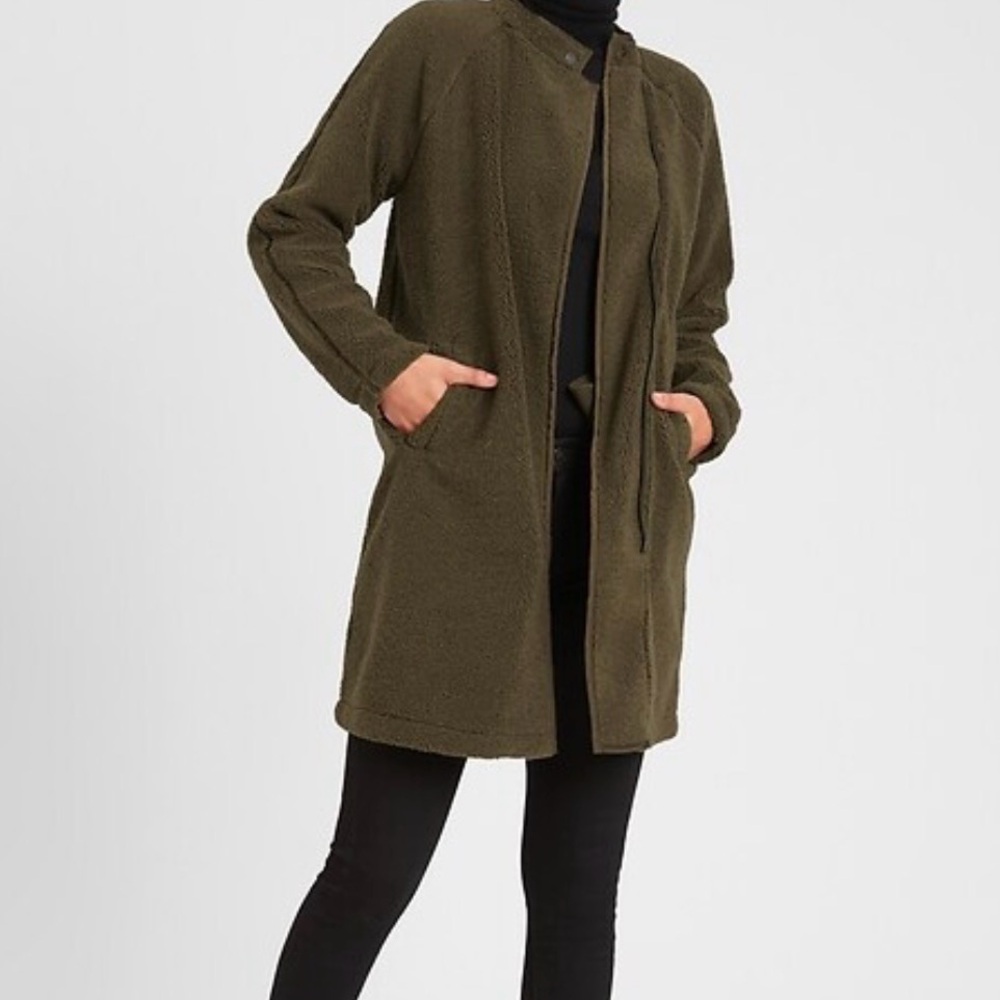 Banana Republic Olive Green Sherpa Jacket